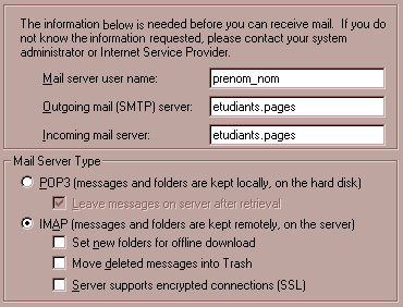 Formulaire Mail Server